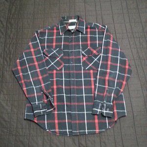 Vintage Men's Flannel shirt long sleeve button(nice weight)